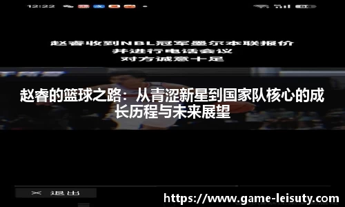赵睿的篮球之路：从青涩新星到国家队核心的成长历程与未来展望